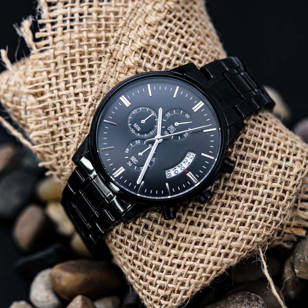 Black Chronograph Watch